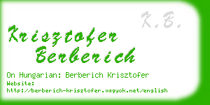 krisztofer berberich business card